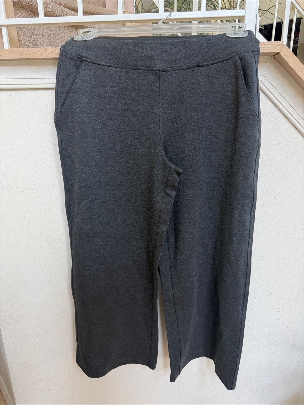 Belle by Kim Gravel Dark Gray Cropped Knit Pants